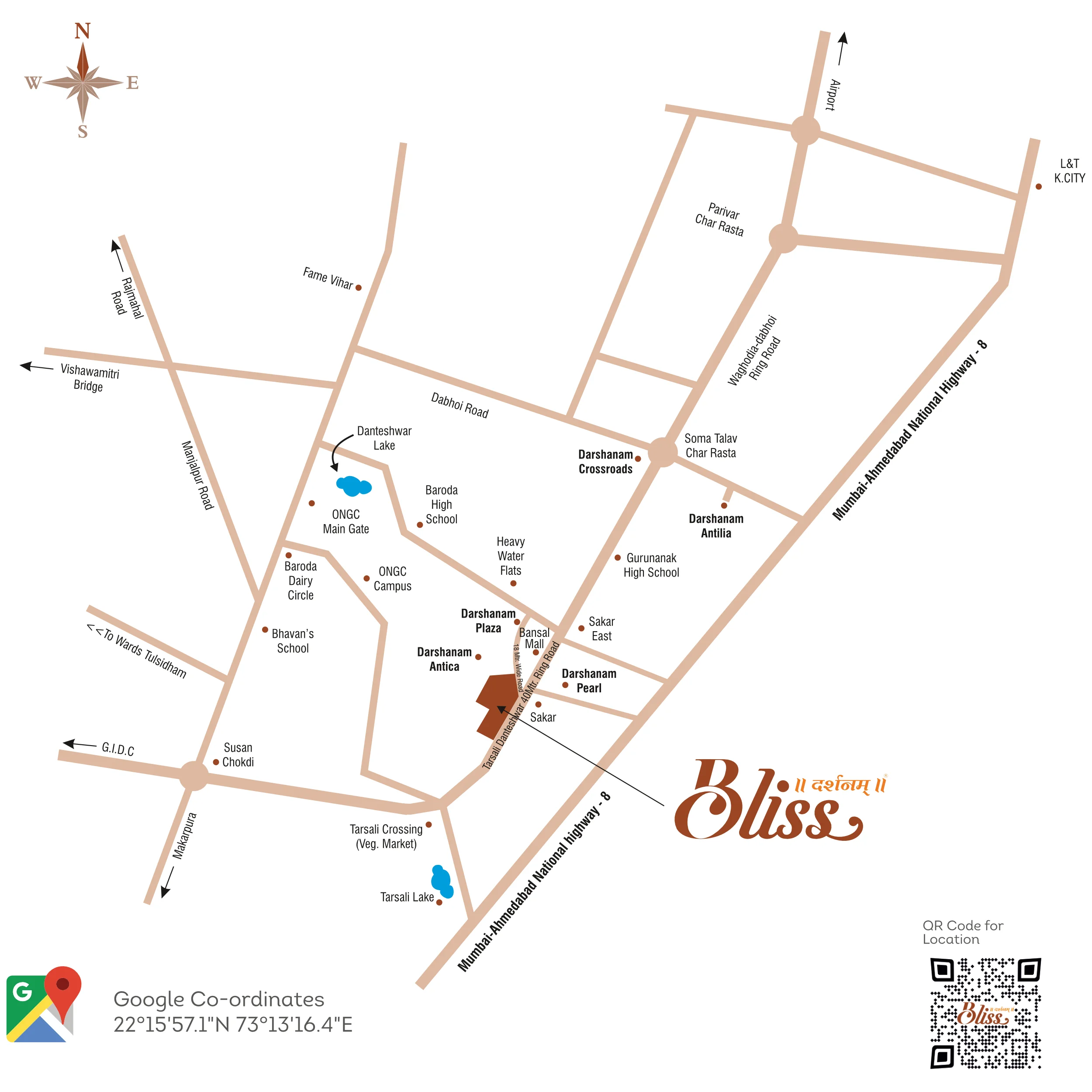 Darshanam Bliss - Location Map