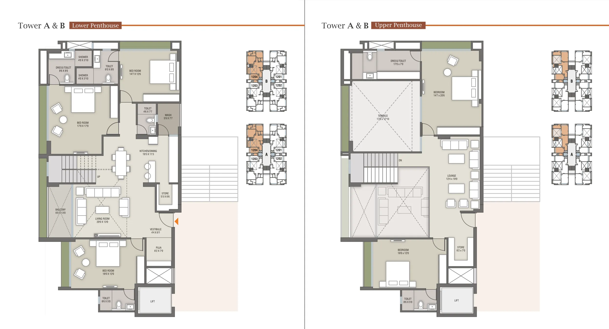 Darshanam Splendora 3 (Apartments) - Tower A & B - Penthouse