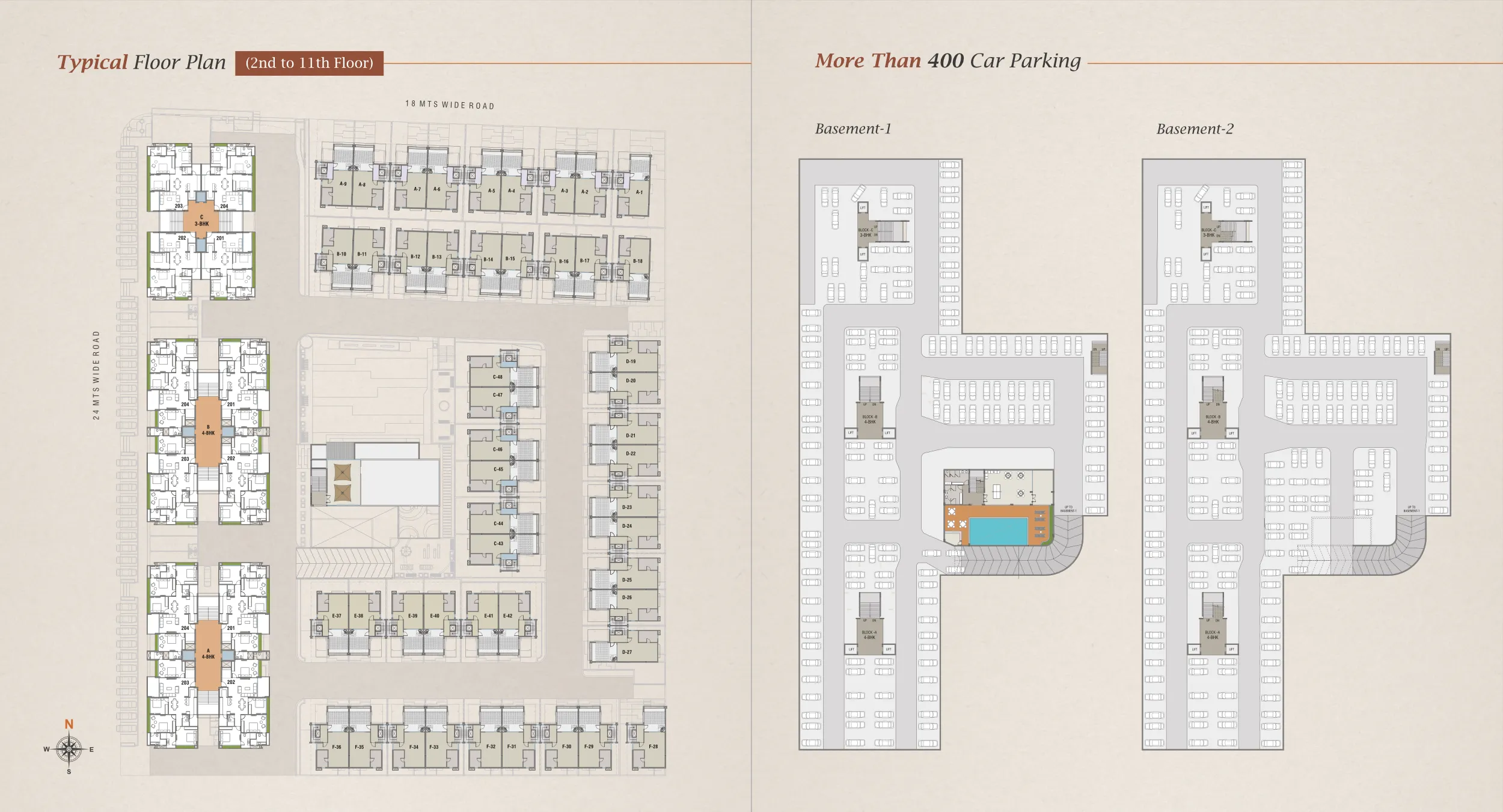 Darshanam Splendora 3 (Apartments) - Typical Floor Plan